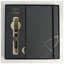 Ручка кулькова Parker SONNET 17 Black Lacquer GT BP + блокнот Parker + подар.упак. GIFT24 (86 032b24)