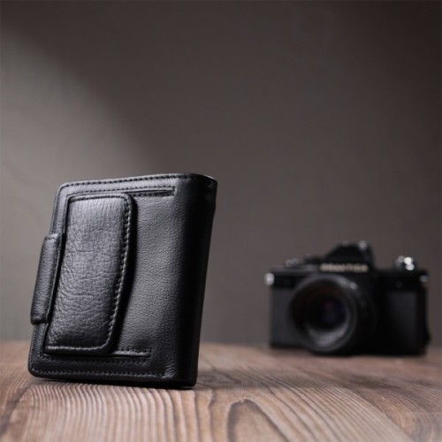 Гаманець ST Leather З натуральної шкіри Чорний (22725)