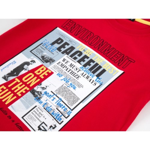 Футболка дитяча Blueland PEACEFUL (11016-122B-red)