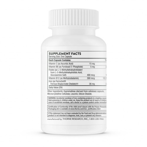 Вітамінно-мінеральний комплекс Thorne Research Будівельна Формула Крові, Ferrasorb, 60 гелевих капсул (THR-75003)