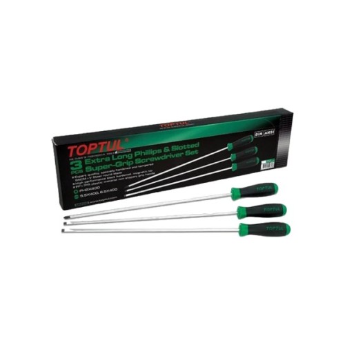 Набір викруток Toptul 3шт. PH1x250, PH2x250, SL5,5x400 (GAAE0305)