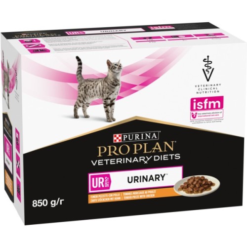 Вологий корм для кішок Purina Pro Plan Veterinary Diets UR ST/OX Urinary З куркою 10 x 85 г (8445290093592)