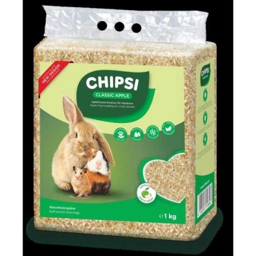 Наповнювач для гризунів Chipsi тирса зелене яблуко 15 л/1 кг (4002973318898)