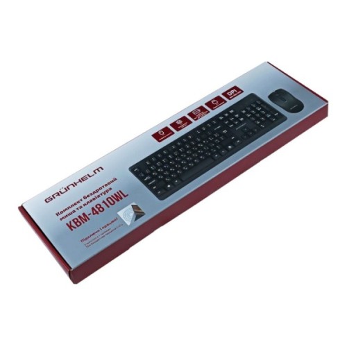 Комплект Grunhelm KBM-4810WL Wireless UA Black (126877)