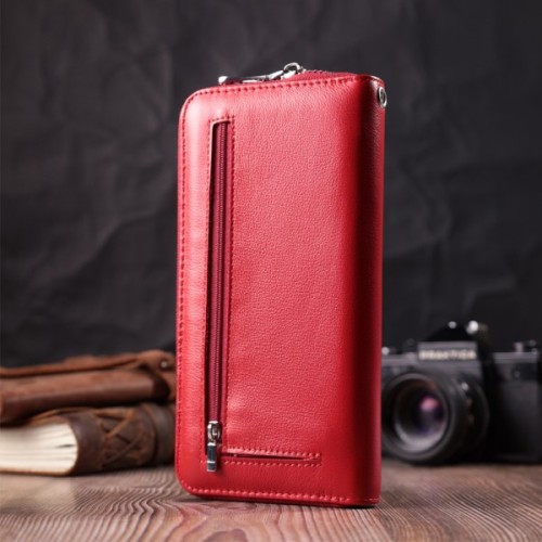 Гаманець ST Leather З натуральної шкіри Червоний (22561)