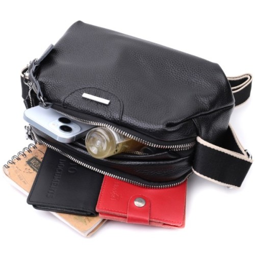 Сумка Vintage З натуральної шкіри Чорна (22592)