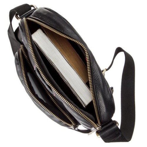 Сумка Shvigel Чоловіча шкіряна Чорна (19111)