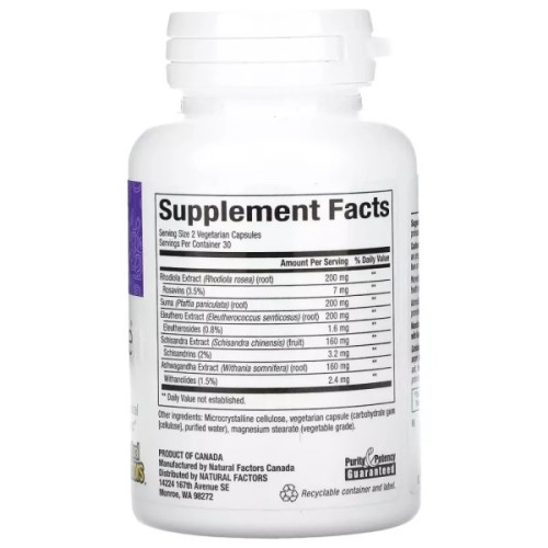 Вітамінно-мінеральний комплекс Natural Factors Комплекс для підтримки надниркових залоз, WomenSense, AdrenaSense, 60 (NFS-04941)