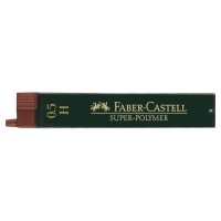 Грифель для механічного олівця Faber-Castell Super-Polymer Н (діаметр 0,5 мм), 12 штук у пеналі (16805)