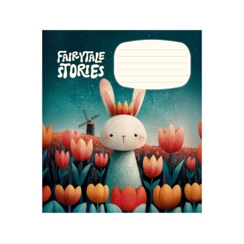Зошит Школярик Fairytale Stories 12 аркушів клітинка (012-3755K)
