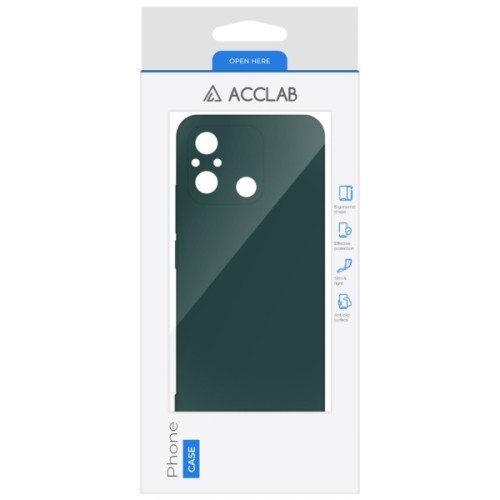 Чохол до мобільного телефона ACCLAB Silicone Case Xiaomi Redmi 12C Dark Green (1283126602399)