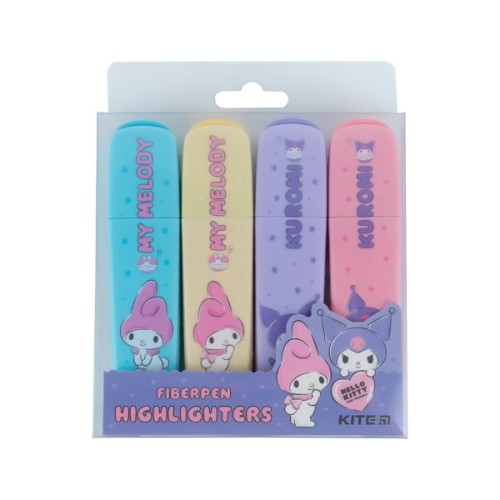 Набір маркерів Kite Highlighter Kuromi, набір з 4-х кольорів (HK24-444)