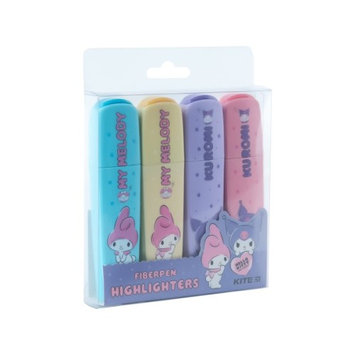 Набір маркерів Kite Highlighter Kuromi, набір з 4-х кольорів (HK24-444)