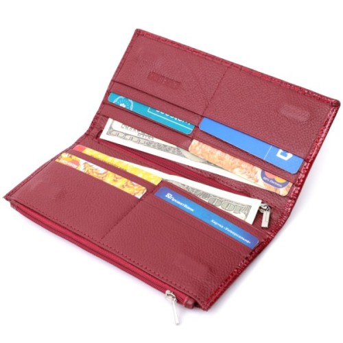 Гаманець ST Leather З натуральної шкіри Червоний (22715)