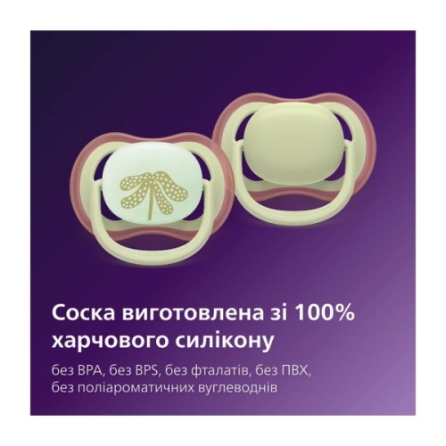 Пустушка Philips AVENT Ultra Air, 6-18 міс., нейтральна, день/н (SCF087/18)