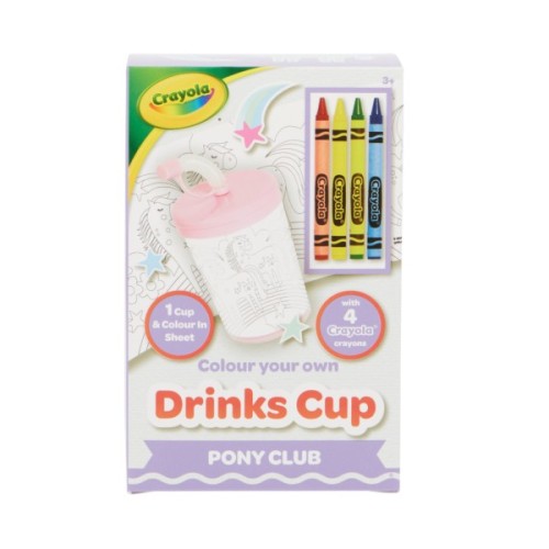 Набір для творчості Crayola Стаканчик-розмальовка Поні-клуб З олівцями (15765-B)