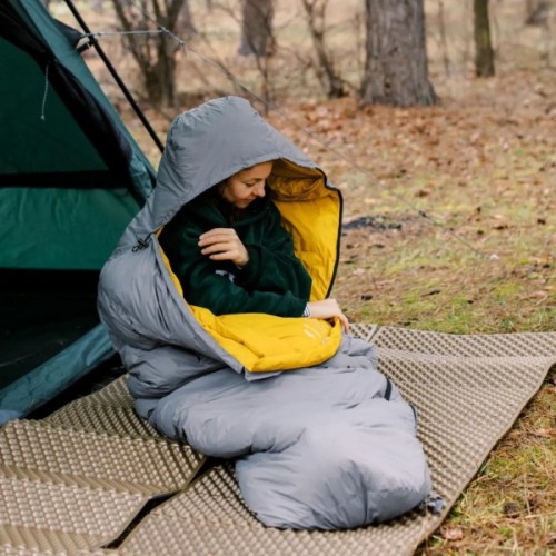 Спальний мішок Tribe Down 400 Long пуховий сірий лівий (T-CH-0008-grey-L)