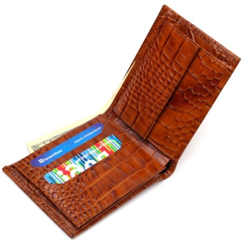 Гаманець Canpellini З натуральної шкіри Коричневий (21574)