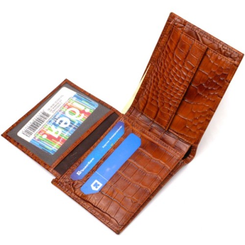 Гаманець Canpellini З натуральної шкіри Коричневий (21574)