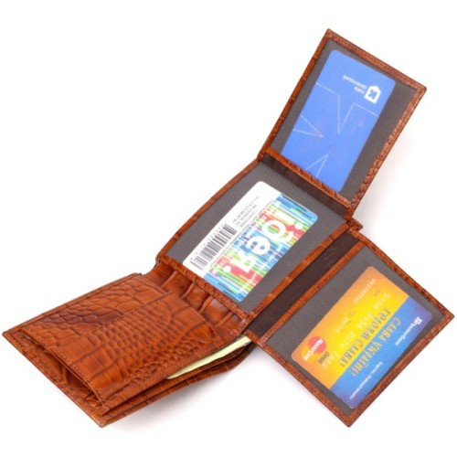 Гаманець Canpellini З натуральної шкіри Коричневий (21574)