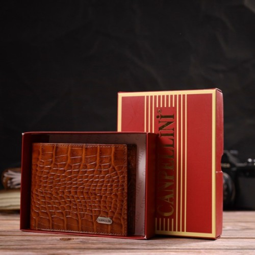 Гаманець Canpellini З натуральної шкіри Коричневий (21574)