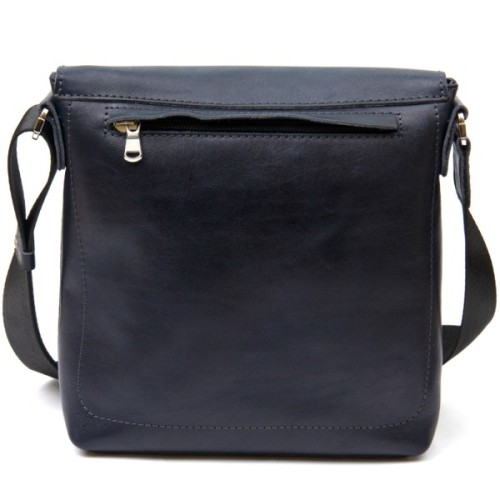 Сумка Grande Pelle Шкіряна чоловіча Темно-синя (11433)