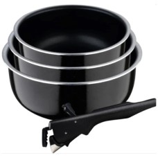 Набір посуду Bergner Click&Cook ковші 16/18/20 см 4 предмета (BG-31608-BK)