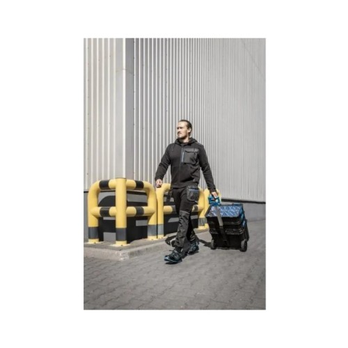 Кофта робоча Hoegert THEO HT5K903-L з капюшоном 65% бавовна/35% поліестер чорна, L (52) (HT5K903-L)