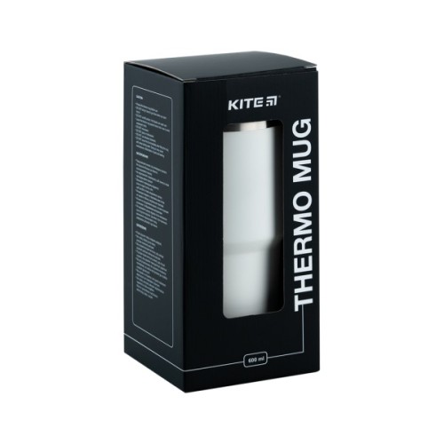 Термокружка Kite 600 мл біла (K24-1206-1)
