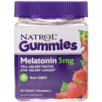 Амінокислота Natrol Мелатонін, Зі Смаком Полуниці, 5 мг, 90 жувальних табл. (NTL-07332)
