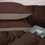 Постільна білизна MirSon 004-003 Cappuchino/Brown Фланель 2 x 160 x 220 Сімейний Євро (2200009658020)