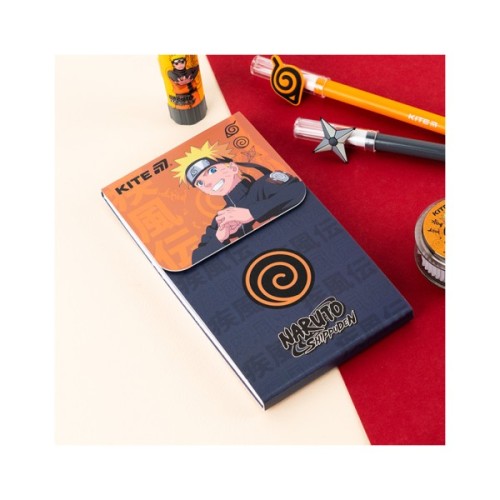 Блокнот Kite на магніті Naruto 60 аркушів, клітинка (NR24-092)