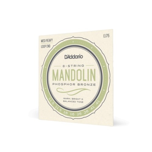 Струни для гітари D'Addario Mandolin Phosphor Bronze Medium/Heavy (11.5-41) (EJ75)