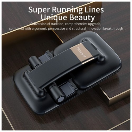 Підставка до планшета та телефона Knight Foldable Desk Mobile Phone Holder Stand (Alloy) Black Essager (EZJZM-QS01)