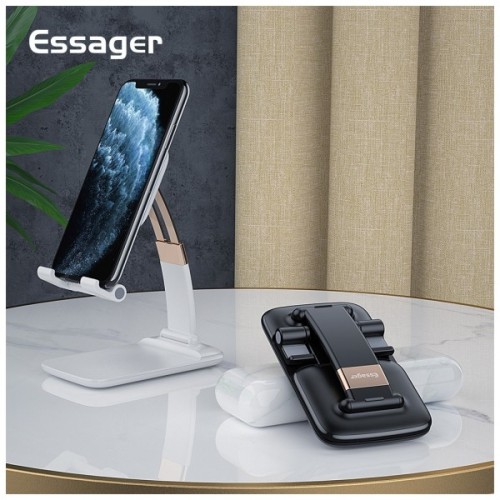 Підставка до планшета та телефона Knight Foldable Desk Mobile Phone Holder Stand (Alloy) Black Essager (EZJZM-QS01)