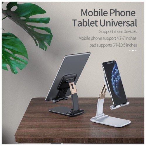 Підставка до планшета та телефона Knight Foldable Desk Mobile Phone Holder Stand (Alloy) Black Essager (EZJZM-QS01)