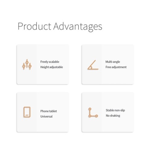 Підставка до планшета та телефона Knight Foldable Desk Mobile Phone Holder Stand (Alloy) Black Essager (EZJZM-QS01)