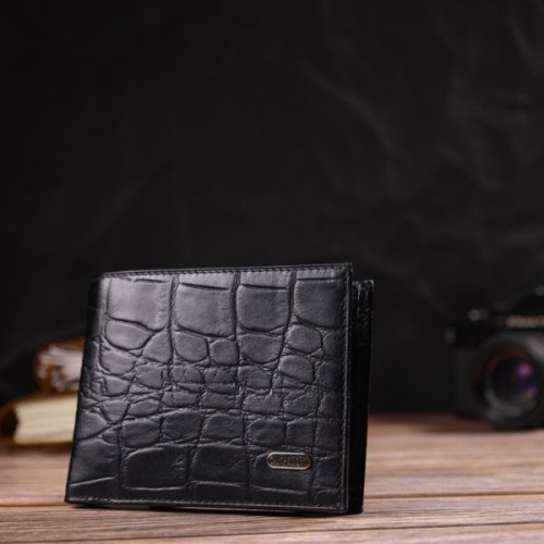 Гаманець Canpellini З натуральної шкіри Чорний (21766)