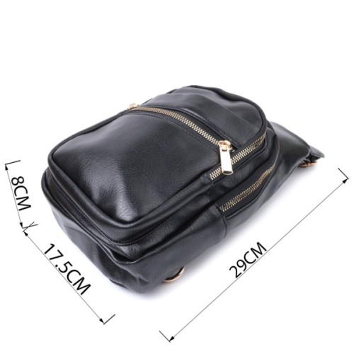 Сумка Vintage Жіноча з однією лямкою через плече з екошкіри Чорна (22759)