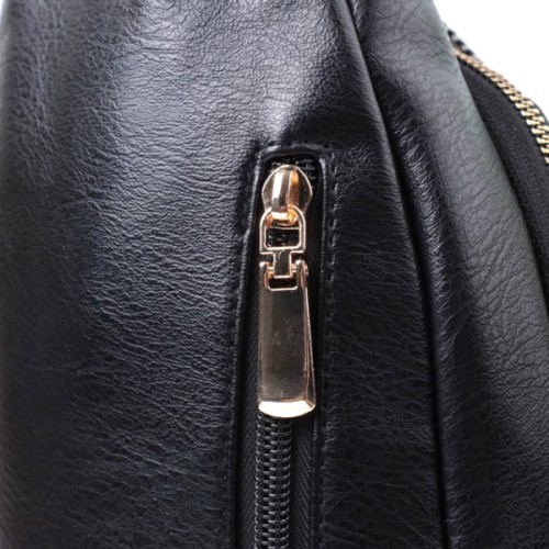 Сумка Vintage Жіноча з однією лямкою через плече з екошкіри Чорна (22759)