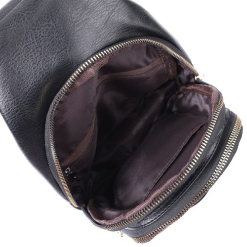 Сумка Vintage Жіноча з однією лямкою через плече з екошкіри Чорна (22759)