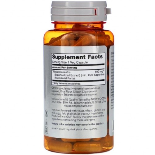 Трави Now Foods Трибулус, 500 мг, Tribulus, 100 вегетаріанських капсул (NOW-02170)