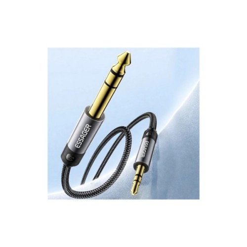 Кабель мультимедійний 3.5mm M to 6.5mm M 1.2m Essager (EYPMM-XL0G-P)
