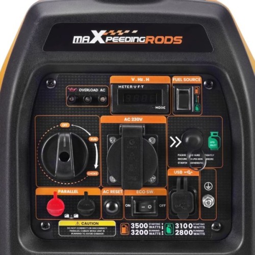 Генератор maXpeedingRODS MXR3800DF, інверторний, газ/бензин, 3.2kW, ручний старт (MXR3800DF)