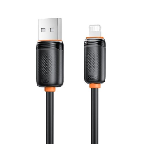 Дата кабель USB 2.0 AM to Lightning 1.0m 3A black XO (XO-CB-300UL-BK)