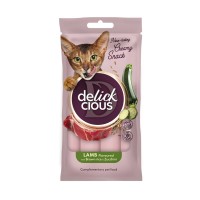 Ласощі для котів Delickcious ягня з додаванням коричневого рису та цукіні 4х15 г (4820269145368)