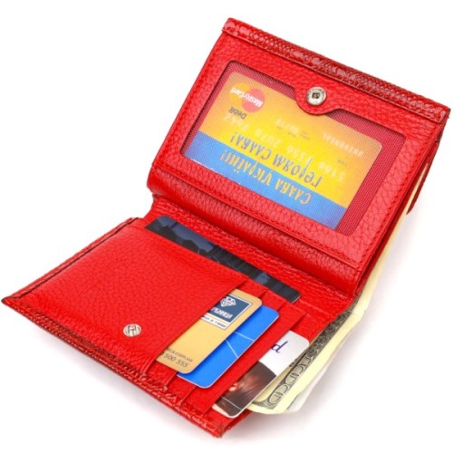 Гаманець Canpellini З натуральної шкіри Червоний (21816)