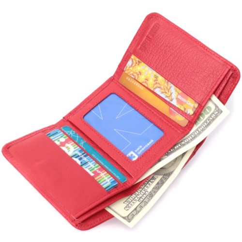 Гаманець ST Leather З натуральної шкіри Червоний (22721)