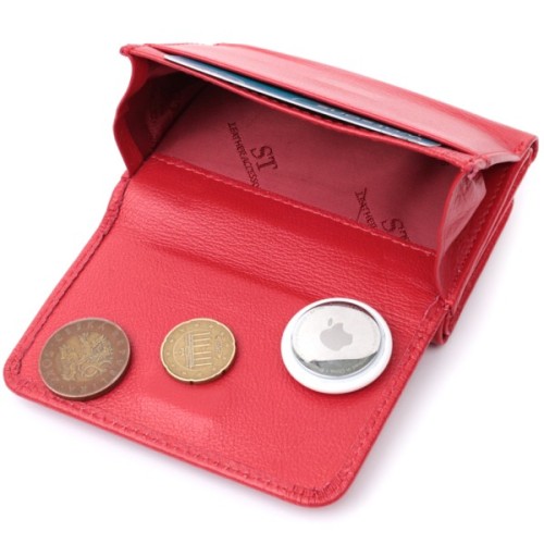 Гаманець ST Leather З натуральної шкіри Червоний (22721)