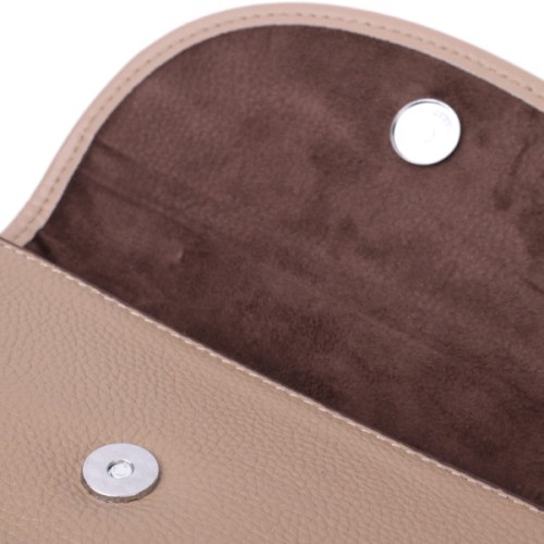 Сумка Vintage Шкіряна жіноча з напівкруглим клапаном Бежева (22257)